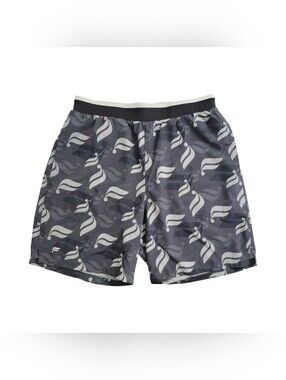 Fabletics Men's Fundamental Logo Shorts Medium Gray, Black